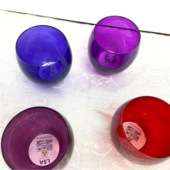 LSA International Colored Glass  Tealight Holders (4pcs.) - Picture 5 of 9